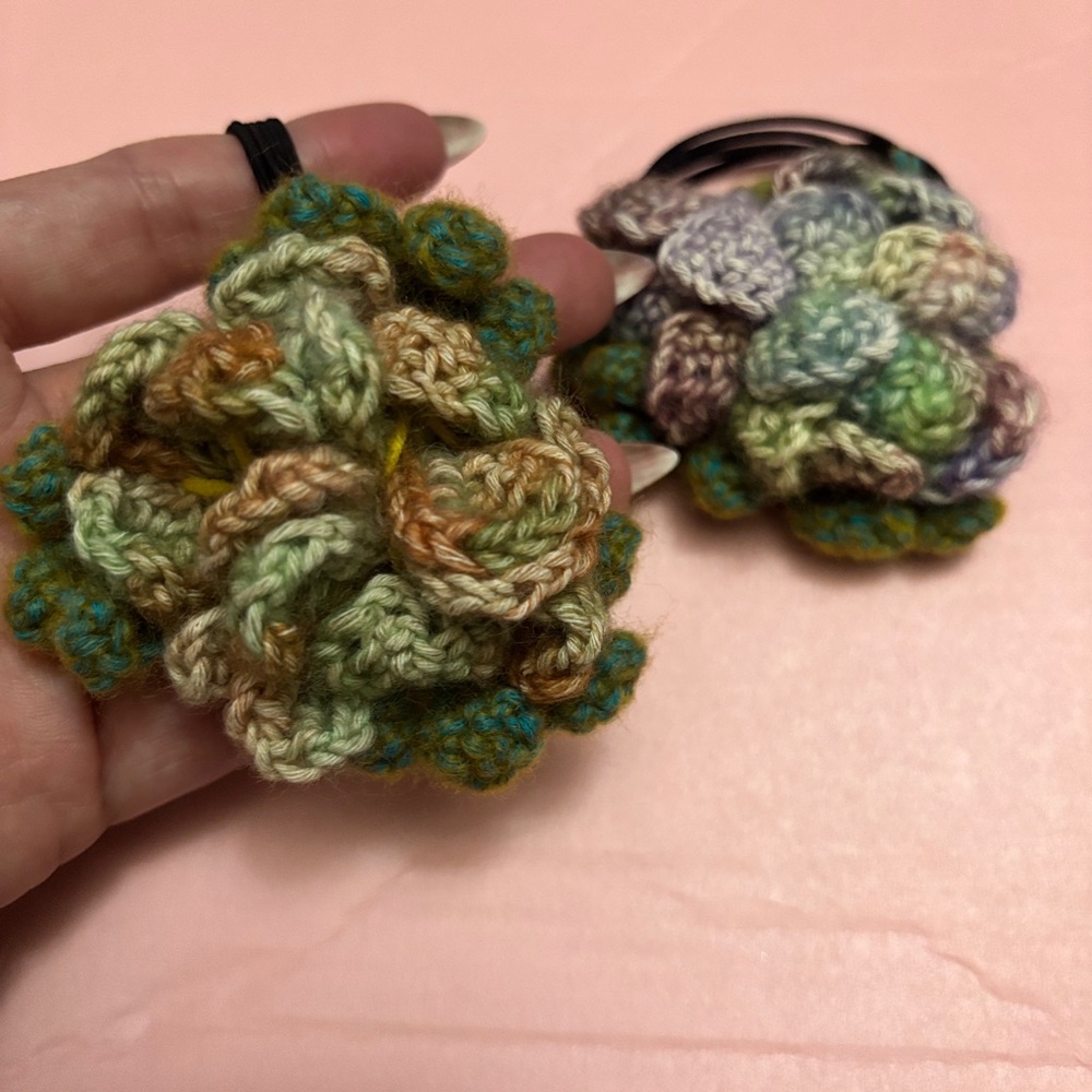 Handcrafted Multicolor Crochet Hair Tie